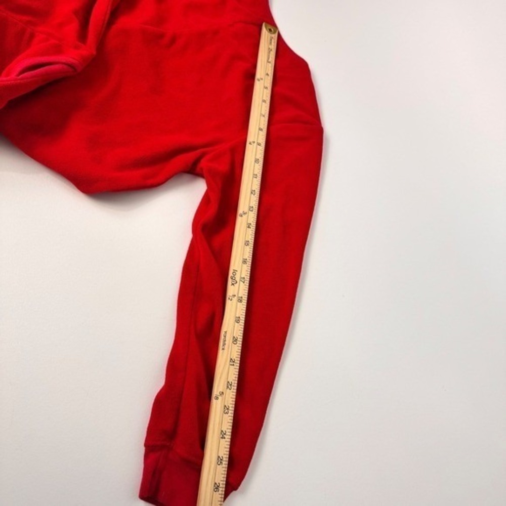 Nick & Nora Footed Pajamas Womens S Red Long Sleeve Sock Monkey Fleece Sleepwear - Picture 9 of 12